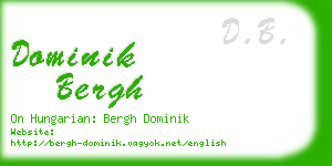 dominik bergh business card